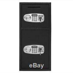 30.5 Digital Electronic Iron Safe Box Keypad Lock Home Office Hotel Gun Black