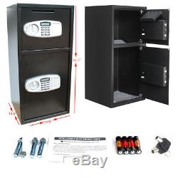 30.5 Electronic Digital Lock Iron Double Door Office Security Cash Gun Safe Box