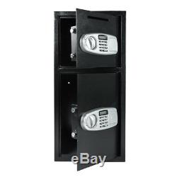 30.5 Large Double Digital Iron Safe Box Keypad Lock Home Office Hotel Gun Cash