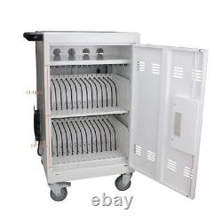 30 Device Laptop Charging Station Cart Storange Secure Cable with Combination Lock