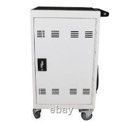 30 Device Laptop Charging Station Cart Storange Secure Cable with Combination Lock