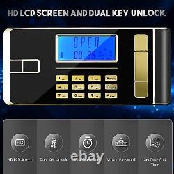 3.2 Cub Extra Large Digital Keypad Dual Key Lock Safe Box Gun Cash Home Security