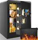 3.2 Cuft Extra Large Home Safe Fireproof With Double Key Lock Alarm Lockbox