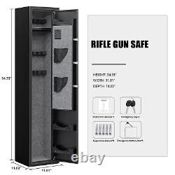 3-5 Gun Safe for Rifles and Shotguns with 3 Adjustable Gun Slots, Rifle Safe