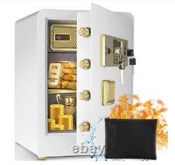 3.7 Cub Security Home Safe Double Safety Key Lock LCD Screen with Fireproof Bag