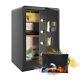 3.7 Cub Security Home Safe With Fireproof Bag Double Safety Key Lock Lcd Screen