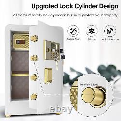 3.8Cubic Feet Home Safe Box Double Safety Key Lock & Keypad with Fireproof Bag