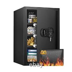 3.8 Cu ft Extra Large Safe Box Fireproof Waterproof, Security Home Safe with