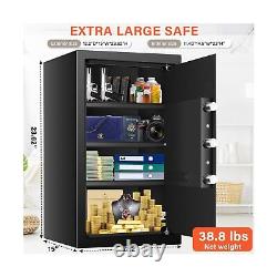 3.8 Cu ft Extra Large Safe Box Fireproof Waterproof, Security Home Safe with