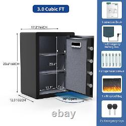 3 CuBic Feet Security Safe Home Cabinet Safe withFireproof Document+Digital Keypad
