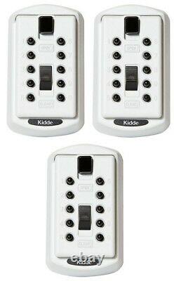 (3) ea Kidde Safety 001370 Slimline Pushbutton Lock Box Key Safe