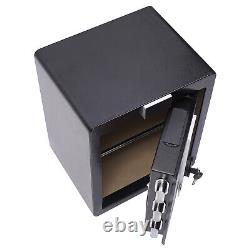 45cm Dual Alarm System Safe Lock Box 3 Unlocking Methods Security Storage Case