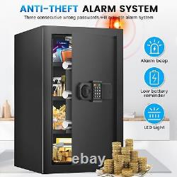 4.0 Cuft Large Safe for Home Use, Digital Home Safe Spare Keys and Alarm System