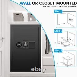 4.0 Cuft Large Safe for Home Use, Digital Home Safe Spare Keys and Alarm System