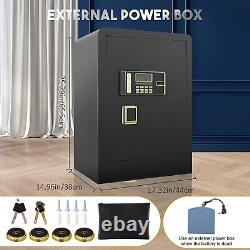 4.2Cub Large Safe Box Fireproof Digital Double Safety Key Lock Built In Box LED