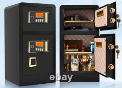 4.5Cu ft Extra Large Heavy Duty Home Safe Box Fireproof Double Door Hidden Lock