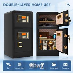 4.5Cu ft Extra Large Heavy Duty Home Safe Box Fireproof Double Door Hidden Lock