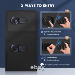 4.5Cub Large Safe Box Fireproof Double Lock Lockbox Digital Keypad Money Safes