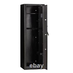 4/5 Gun Rifle Steel Storage Wall Safe Box Security Cabinet Electronic Dual Lock