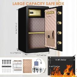 5.0 Cu Ft Extra Large Heavy Duty Safe Box Fireproof Waterproof Removable Shelf