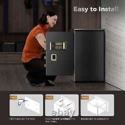 5.0 Cu. Ft. Safes Lock Box, Fireproof Home Safe, Dual Key System, Black, 74 Lb