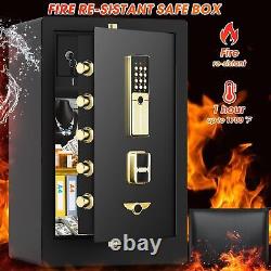 5.0 Cuft Extra Large Home Safe Fireproof Waterproof Anti-theft Digital Keypad