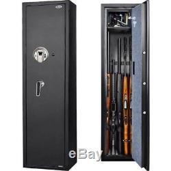 5 Rifle Gun Storage Safe Electronic Security Cabinet with Biometric Fingerprint