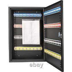 64 Key Storage Cabinet Lock Box Safe Organizer Holder Wall Mount Car Dealership