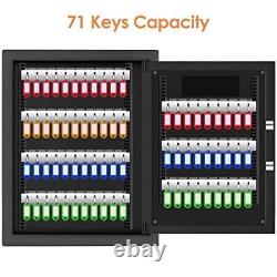 71 Keys Cabinet Lock Box with Combination Lock Adjustable Key Organizer Wall