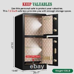 7.2 CU ft Extra Large Anti-Theft Home Safe Heavy Duty Fireproof Waterproof Safe