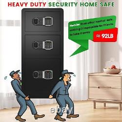 8.1Cu Ft Extra Large Home Safe Fireproof Waterproof with THREE DOORS, Heavy Duty