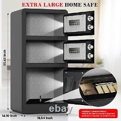 8.1Cu Ft Extra Large Home Safe Fireproof Waterproof with THREE DOORS, Heavy Duty