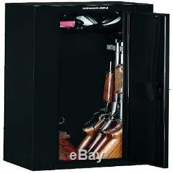 8-Gun Safe Cabinet Rifles Security Storage Locker Shelf Rack Vault Box Black NEW
