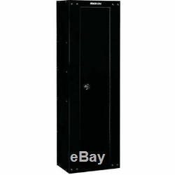 8 Gun Storage Cabinet Security Safe Steel Shelves Rifle Ready to Assemble Black