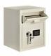 Adiroffice White Steel Safety Deposit Storage Box Digital Lock Front Load Safe