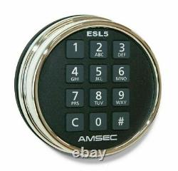 Amsec Illuminated Electronic Pivot Safe Lock Kit (Dial & Lock) ESL5 Chrome