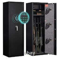 Anti-Smashing Gun Safe Large Black Steel Gun Cabinet with Smart Combination Lock