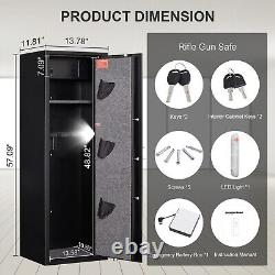 Anti-Smashing Gun Safe Large Black Steel Gun Cabinet with Smart Combination Lock