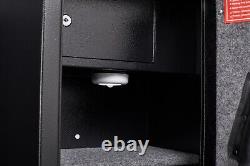 Anti-Smashing Gun Safe Large Black Steel Gun Cabinet with Smart Combination Lock