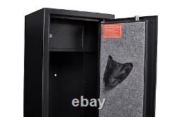 Anti-Smashing Gun Safe Large Black Steel Gun Cabinet with Smart Combination Lock