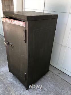 Antique 48 Tall Globe Wernicke Steel Document / Gun Safe With Yale Lock & Combo