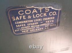 Antique Combination Floor Safe 1888 Coats Safe & Lock Co. N. Orleans Works Fine