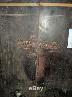 Antique Diebold Safe Security and Lock Combination Caster Wheels Double Doors
