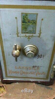 Antique Lakeside Home Deposit Vault Safe with Combination Lock
