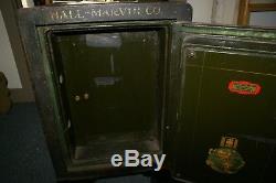 Antique Large Black Hall-marvin Co. Safe Combination Lock N. Y. Fruit Co. 26hx18d