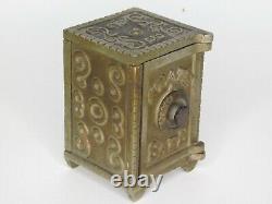 Antique State Safe Coin Bank Working Combination Lock Cast Iron withCombo