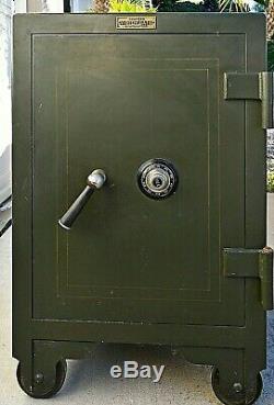 Antique Victor Combination Lock Floor Safe withOriginal Combo Org Owners Estate