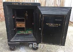 Antique Victor Safe & Lock Co 4 Number Combination Original Paint Inside Lockbox