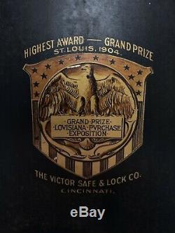 Antique Victor Safe & Lock Co Cincinnati Ohio 1885 Trademark With Combination