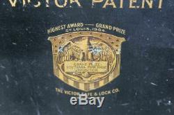 Antique Victor Safe & Lock Combination Safe CB Wood Owner